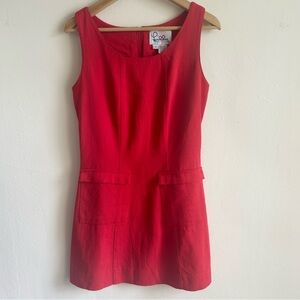 Lilly Pulitzer Textured Shift Dress - Bright Coral Red - Size 4 - Classic Preppy